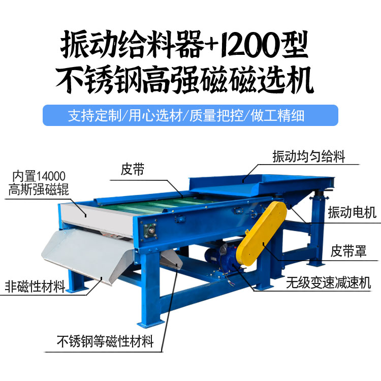 振動給料器+1200型不銹鋼高強磁磁選機結(jié)構(gòu)圖 振動給料器+1200型不銹鋼高強磁磁選機結(jié)構(gòu)圖